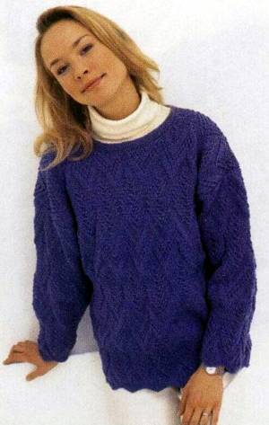 Женский узорчатый пуловер