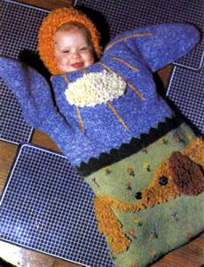 Вязание для новорожденных. Мешок-комбинезон